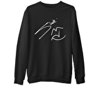 Shakira - Sign Siyah Erkek Kalın Sweatshirt