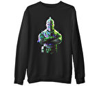 Fortnite - Chevalier 2 Siyah Erkek Kalın Sweatshirt