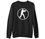 Counter Strike - CS Soldier Siyah Erkek Kalın Sweatshirt