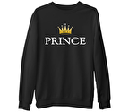 Prince Siyah Erkek Kalın Sweatshirt