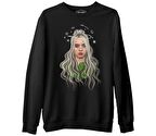 Billie Eilish - Yörünge Siyah Erkek Kalın Sweatshirt
