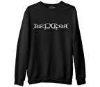 BeLakor - Logo Siyah Erkek Kalın Sweatshirt