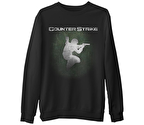 Counter Strike  Siyah Erkek Kalın Sweatshirt