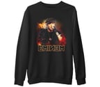 Eminem  Siyah Erkek Kalın Sweatshirt