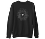 Aşk - Eros  Siyah Erkek Kalın Sweatshirt