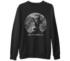 Death Note - Moon 2  Siyah Erkek Kalın Sweatshirt