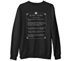 Death Note - How to Use It  Siyah Erkek Kalın Sweatshirt