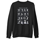 Singin In The Rain  Siyah Erkek Kalın Sweatshirt