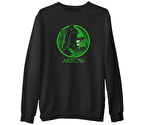 Arrow III Siyah Erkek Kalın Sweatshirt