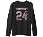 Teen Wolf - Stilinski 24  Siyah Erkek Kalın Sweatshirt