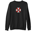 Resident Evil - Umbrella  Siyah Erkek Kalın Sweatshirt