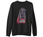 Rocker Dog  Siyah Erkek Kalın Sweatshirt