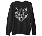 Winter is Coming Wolf  Siyah Erkek Kalın Sweatshirt
