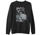 Muhammad Ali - Float Like a Butterfly  Siyah Erkek Kalın Sweatshirt