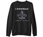 Crowbar - Symmetry in Black  Siyah Erkek Kalın Sweatshirt