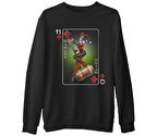 Harley Quinn - Sane Again  Siyah Erkek Kalın Sweatshirt