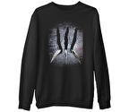 Men Origins  Siyah Erkek Kalın Sweatshirt
