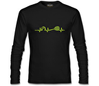 Tenis - Heartbeat Siyah Erkek Sweatshirt
