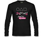 Squid Game - Üçgen Siyah Erkek Sweatshirt