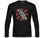 Viking Logo - Karga Siyah Erkek Sweatshirt
