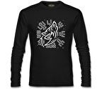Viking Logo - Kurt Siyah Erkek Sweatshirt