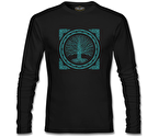 Druidic Yggdrasil - Hayat Ağacı Siyah Erkek Sweatshirt