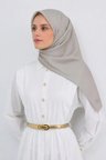 Lesscarves Çift Taraflı Düz Pamuk İpek Eşarp LS2200