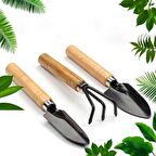 Mini Ahşap Hobi Bahçe Seti 3 Adet