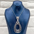 Özel Üretim Pırlanta Montür Baget Gümüş Kolye