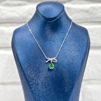 Damla Zümrüt Papyon Gümüş Kolye