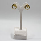 Gold Renk Özel Seri Sarmalı Gümüş Küpe