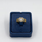 Gold Renk Kalpli Gümüş Yüzük