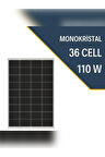 110w Monokristal Güneş Paneli
