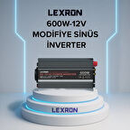 Lexron - İnges 12 Volt 600 Watt Modifiye Sinüs İnverter - 220 volt çevirici 12v 600w