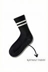 1 Çift Siyah Yoga Pilates Kaydırmaz Çorap