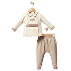 Lenaca Baby Airplane Zıbın Takım  Kahverengi