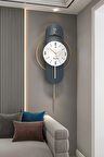 E X C L U S I V E Milano Time (LACİVERT LAKE) - Quartz Mekanizmalı (40X80CM) Metal Duvar Saati