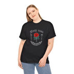 Livizmir Moda Unisex Bisiklet Yaka Baskılı T-Shirt - Siyah