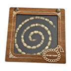 Özel Kutusunda Mügellef Damla Kehribar Yetişkin Kolye Lt1291