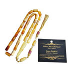 Hakan Artukoğlu Usta İşçilikli Diamond Gümüş Püsküllü Orjinal Damla Kehribar Tesbih Lt1317