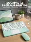 Lexroo Profesyonel Wifi Q Klavye Bluetooth Klavye Touchpad 10.8 Inç Yeni Nesil