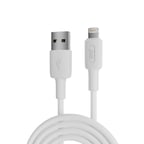 Juo 12W 2.4A USB-A to Lightning iPhone iPad ile Uyumlu Silikon Hızlı Şarj ve Data Kablosu Beyaz 1