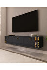 Sahran Tv Ünitesi Duvara Monte Altın | Antrasit - Antrasit