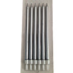 Pasta Mumu 6'lı - Gümüş - 15 cm