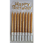 Pasta Mumu 8'li - Happy Birthday - Altın