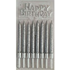 Pasta Mumu 8'li - Happy Birthday - Gümüş