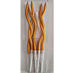 Pasta Mumu 5'li - Kıvrımlı - Altın