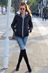 Barbora Günlük Şık Kapüşonlu Kışlık Kadın Şişme Mont 811siyah12