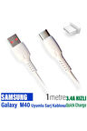 Samsung Galaxy M40 Şarj Kablosu USB - TYPE-C 3.4A 20w HIZLI