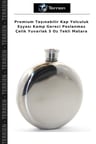 Premium Taşınabilir Kap Yolculuk Eşyası Kamp Gereci Paslanmaz Çelik Yuvarlak 5 Oz Tekli Matara